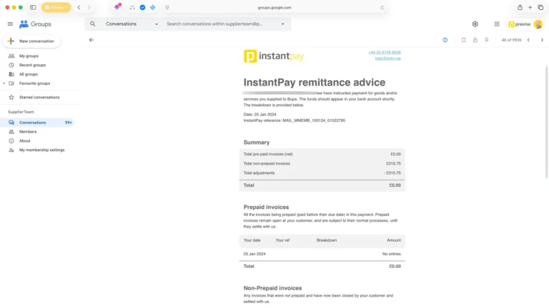 Instantpay remiitance no prepaid,passthrough,adjustment