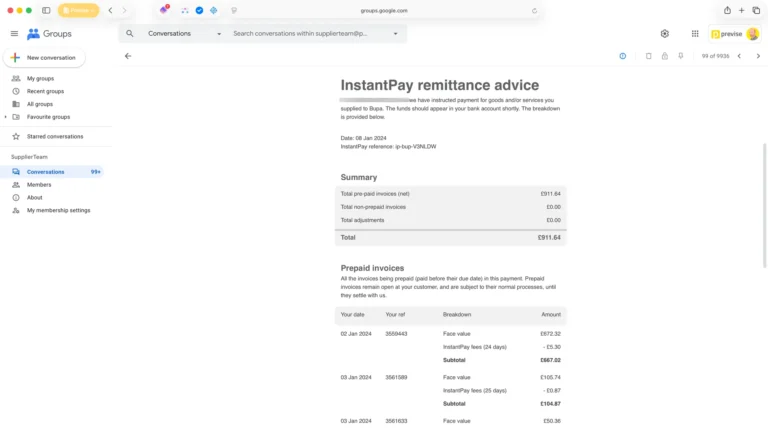 Instantpay remiitance prepaid,no passthrough,mo adjustment